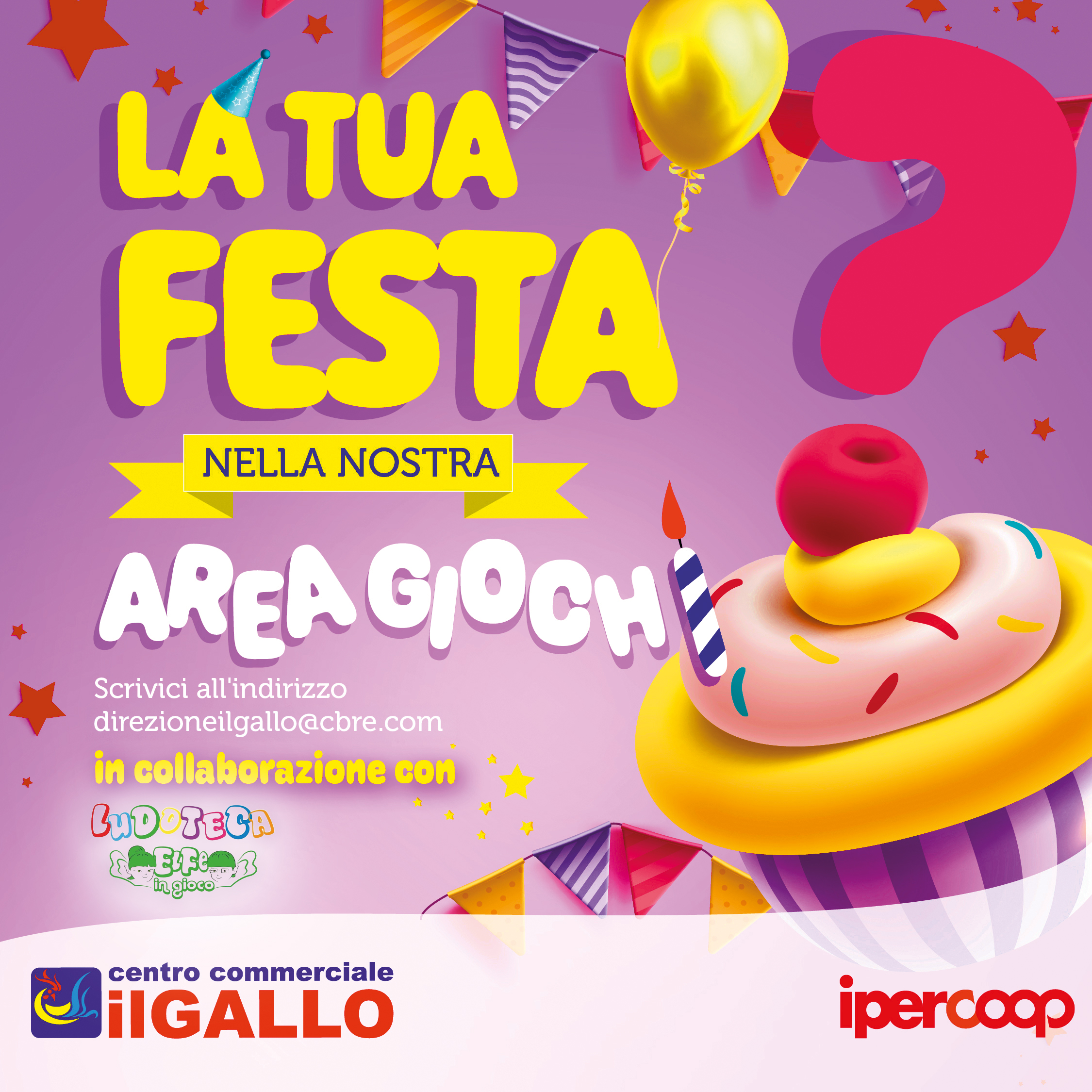 La tua festa in Area Giochi